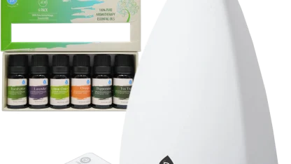Pursonic Aroma Diffuser with 6-pack of Essential Oils