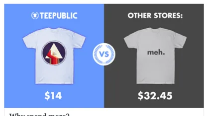Wow, TeePublic doesn't like you much, meh.