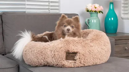 2-Pack: Ultra Plush 24" x 24" Calming Pet Bed Set
