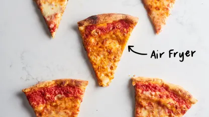 Heating up leftover pizza: