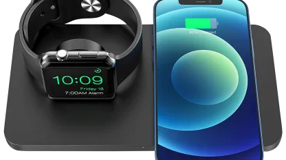 2-Pack: Seneo 2 in 1 Dual Wireless Charging Pad With iWatch Stand