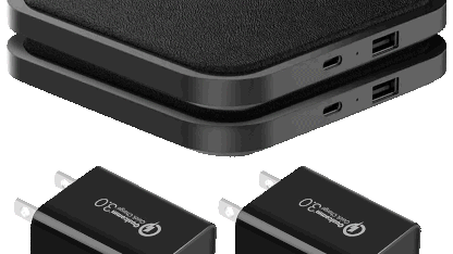 Loowoko 15-Watt Qi Wireless Charging 3-in-1 Mat OR 2-Pack Valets or Pads