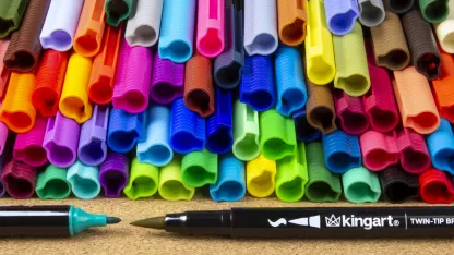 KingArt PRO Twin-Tip™ 96-Color Marker Set with 8"x10" 60 Sheet Mixed Media Pad