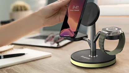 Brookstone 3-in-1 Wireless MagSafe Charging Tree with LED Night Light