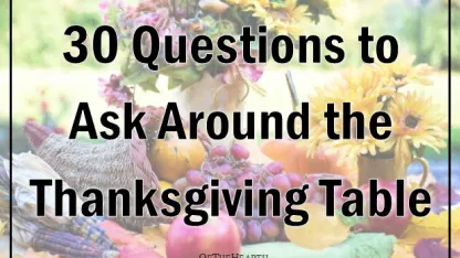 The conversation around the Thanksgiving table in my family is: