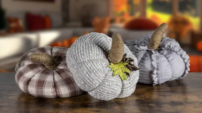 Emryn House Set Of 3 Farmhouse Pumpkins