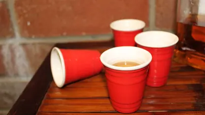 Big Mouth 4-Piece The Red Cup Ceramic Shot Glasses Set