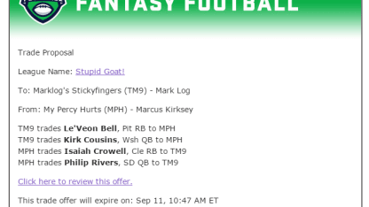 STUPID GOAT League Trade Trash Talk.