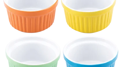 4-Pack: Uno Casa Colorful 5oz Ramekin Set