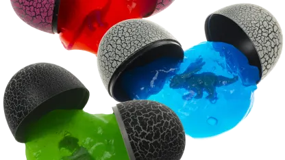 3-Pack: Dinosaur Egg Slime (Assorted Colors)