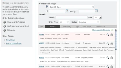 Order history/order email?