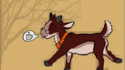 Goats like coffee, too!