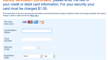 Will not take my credit card.  Says the billing address is wrong but it's not.  What to do?