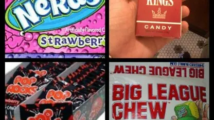 Candy cigarettes and big league chew