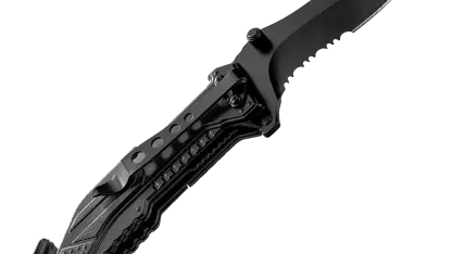 Outdoor Nation Rescue Knife Seatbelt Cutter & Glass Breaker w/LED Flashlight