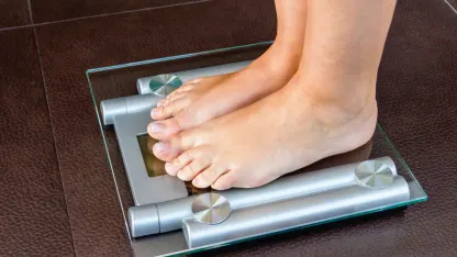 I weigh myself: