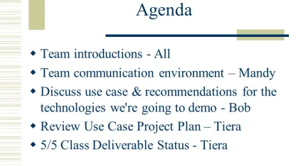 Team communication recommendations