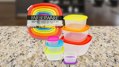 Farberware 14-Piece Plastic Rectangle Nesting Storage Set