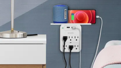 2-Pack: Aduro Surge Shelf Multi-Charging Stations with 6 Outlets & 2 USB Ports
