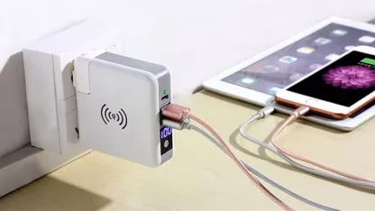 Pogo All-In-One AC Adapter & Power Bank with Qi Wireless Charging