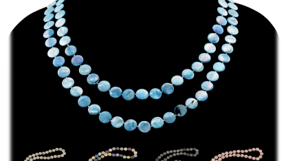 Pacific Pearls Genuine Mother of Pearl Double-Strand Necklaces -