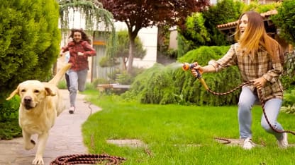 2-Pack: TBI Pro 50ft Heavy Duty Expandable Pocket Hoses with 8-Way Zinc Sprayers