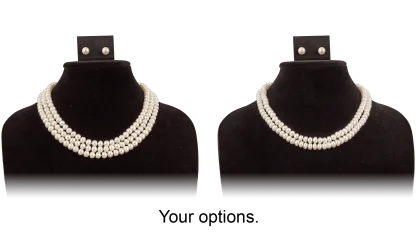Pacific Pearls Strand Necklace with Matching Earrings