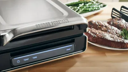 George Foreman Family Size Digital Smart Select Smokeless Indoor Grill