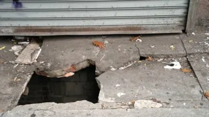 Man Who Fell Through Sidewalk Sinkhole