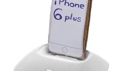 iPhone Charger & Sound Embiggener Stand