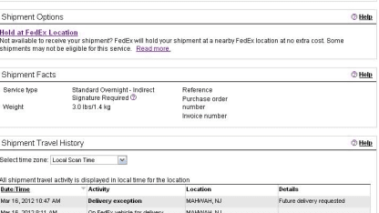Delivery Exception??
