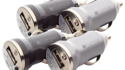 4-pack: iEssentials Rapid USB Car Charger