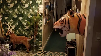 Inflatable tiger without context