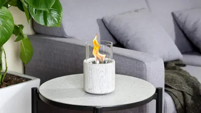 2-Pack: Home Zone Living Concrete Portable Table-Top Fire Bowl