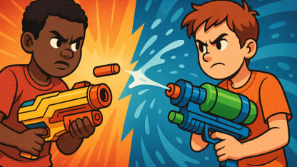 Which are better: Nerf guns or water guns? Support your answer in the comments.