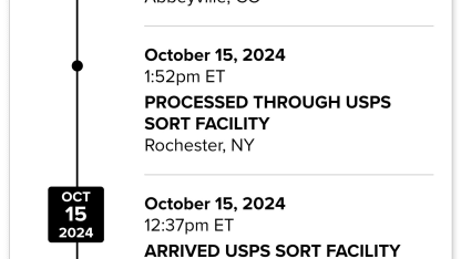 Looks like USPS invented teleportation