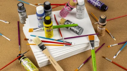 95-Piece Art Set: Includes Craft Paint, Canvas Panels, and Brushes