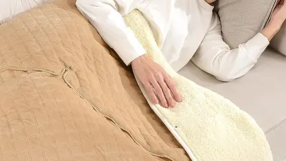 MyWarm 3-in-1 Heated Sherpa Blanket, Cape and Pillow