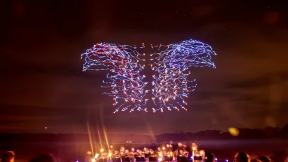 Intel's 100 drone synchronized music and light show