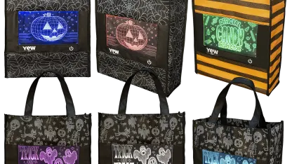 6-Pack: Pop Lights Halloween Treat Bags with LED Lights