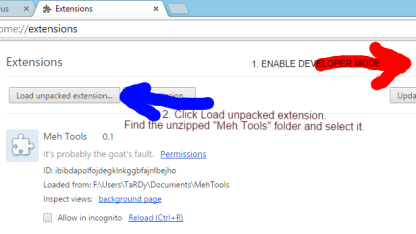 Blame the Goat! (Meh Tools Unofficial Chrome Extension)