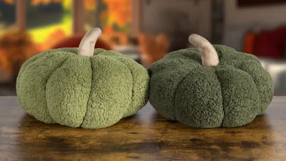 2-Pack: Warm & Cozy 14" Sherpa Pumpkin Pillows