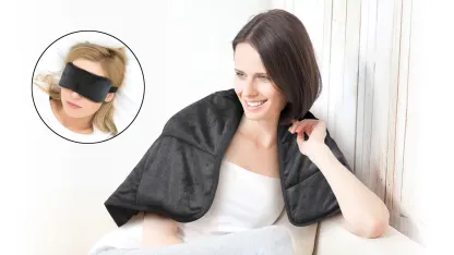 FineLife Weighted Comfy Wrap & Eye Mask Duo