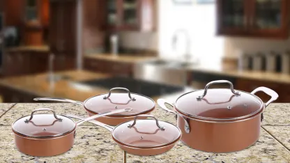 Copper Cook 8-Piece Nonstick Copper Pan Set