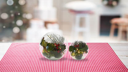 2-Pack: Winter Lane Lit Christmas Floral Spheres & LED Lights