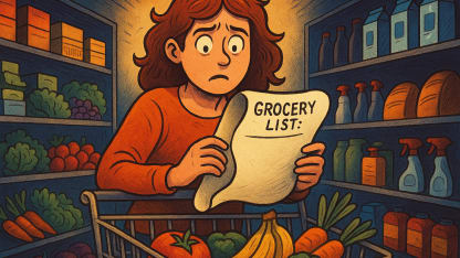 My grocery list is:
