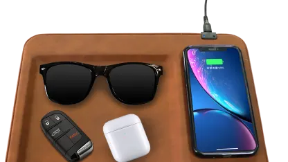 ZTech Table Top Organizer Tray with Wireless Charging Pad