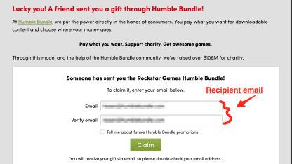 Sending purchase as a gift