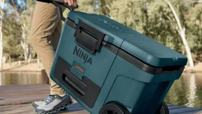 Ninja FrostVault 45qt Wheeled Cooler with Freezer Pack Divider & Cutting Board