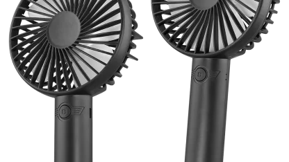 2-Pack: Fine Life Products Rechargeable Handheld USB Fan with Phone Stand